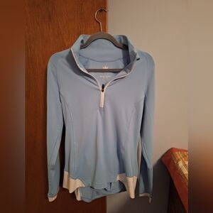 Peter Millar 'Element' Women's Light Blue Quarter-Zip Wicking Top Size L